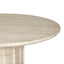 1.3m Round Concrete Dining Table - Light Travertine Look