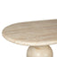 2.2m Oval Dining Table - Light Travertine Look