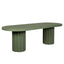 2.4m Concrete Dining Table - Green