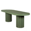 2.4m Concrete Dining Table - Green