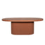2m Concrete Oval Dining Table - Terracotta