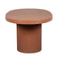 2m Concrete Oval Dining Table - Terracotta
