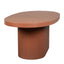 2m Concrete Oval Dining Table - Terracotta