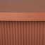 2m Concrete Oval Dining Table - Terracotta
