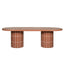 2.4m Concrete Oval Dining Table - Terracotta