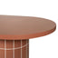 2.4m Concrete Oval Dining Table - Terracotta