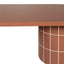 2.4m Concrete Oval Dining Table - Terracotta