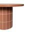 2.4m Concrete Oval Dining Table - Terracotta