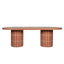 2.4m Concrete Oval Dining Table - Terracotta
