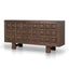 1.83m Elm Sideboard Unit - Dark brown