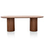 2.5m Wooden Dining Table - Walnut