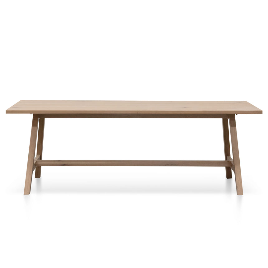 2.2m Wooden Dining Table - Washed Natural