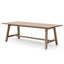 2.2m Wooden Dining Table - Washed Natural