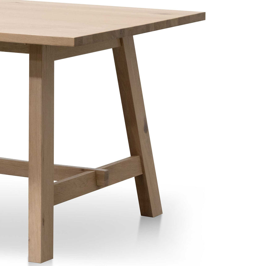 2.2m Wooden Dining Table - Washed Natural