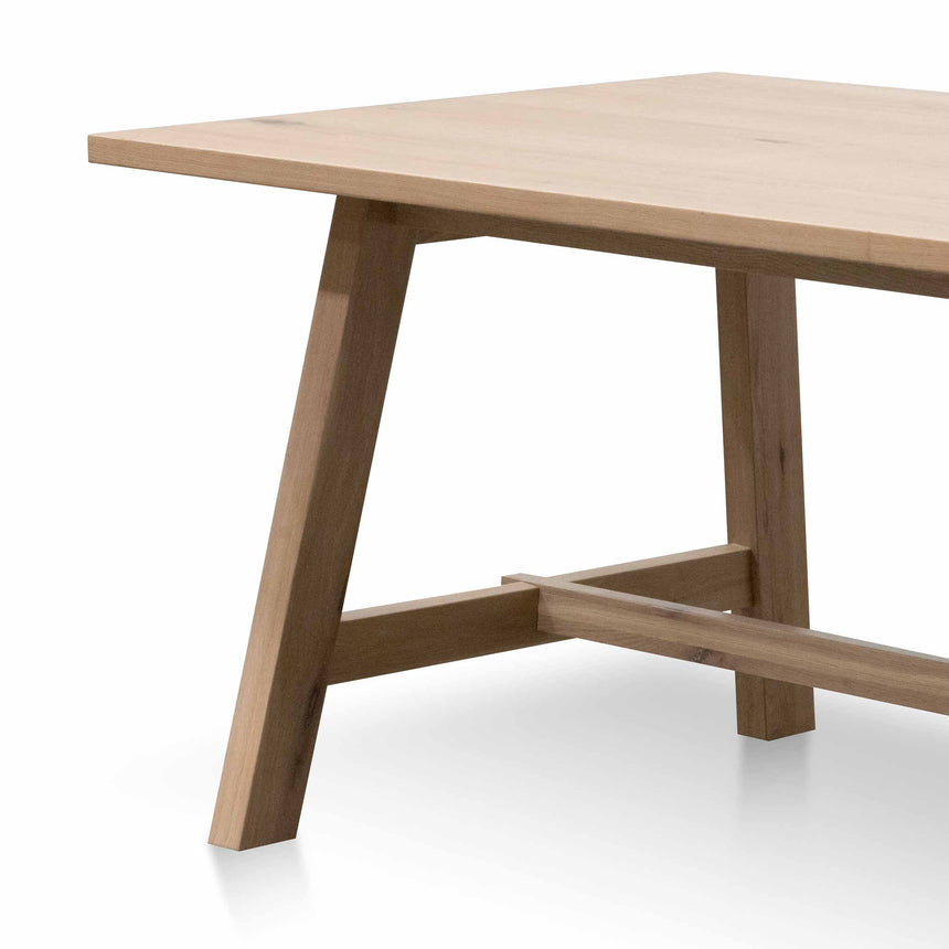 2.2m Wooden Dining Table - Washed Natural