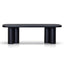 2.4m Elm Dining Table - Full Black