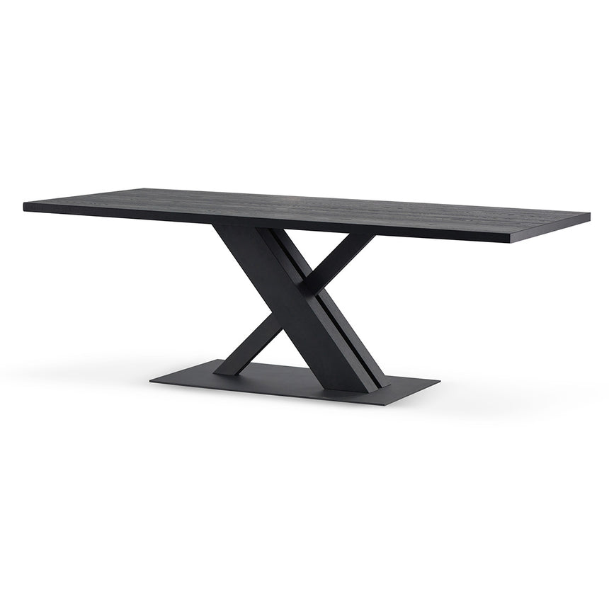 2.2m Dining Table - Full Black