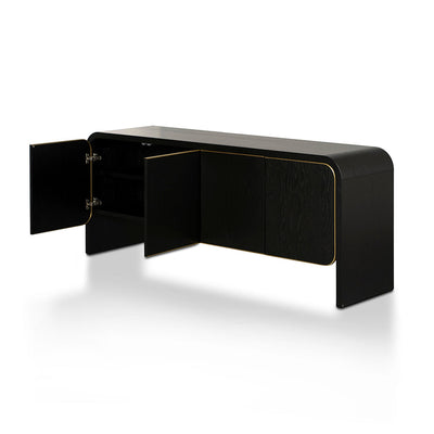 2m Buffet Unit - Textured Espresso Black