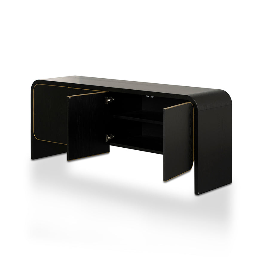 2m Buffet Unit - Textured Espresso Black