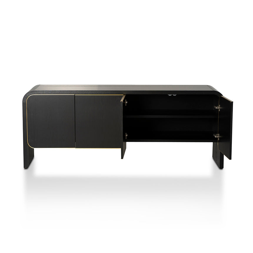 2m Buffet Unit - Textured Espresso Black