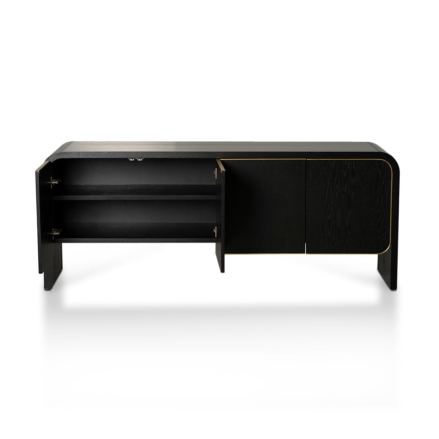 2m Buffet Unit - Textured Espresso Black