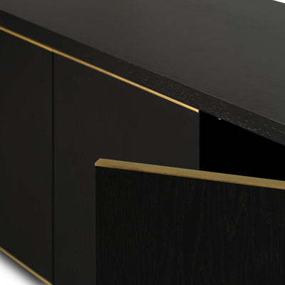 2m Buffet Unit - Textured Espresso Black