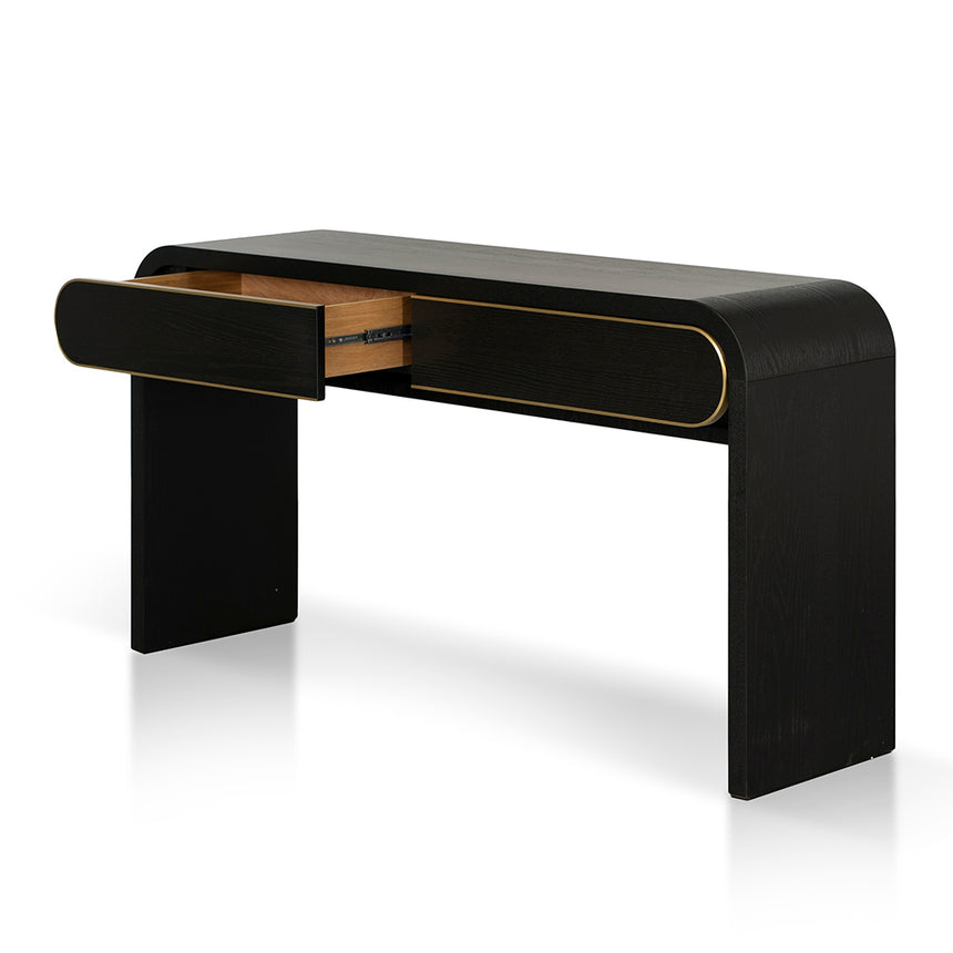 1.5m Console Table - Textured Espresso Black