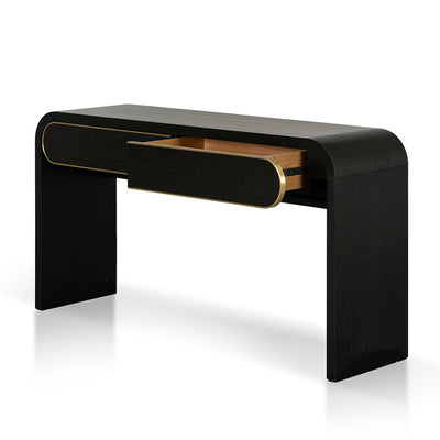 1.5m Console Table - Textured Espresso Black