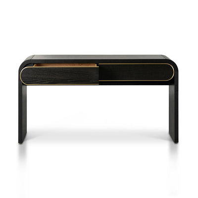 1.5m Console Table - Textured Espresso Black