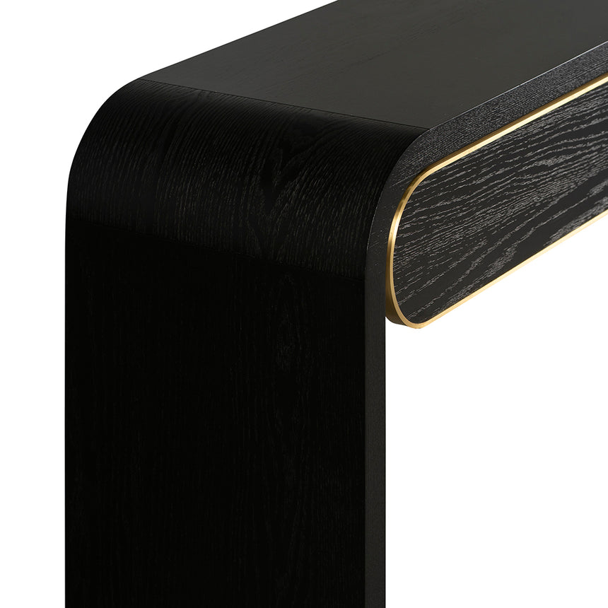 1.5m Console Table - Textured Espresso Black