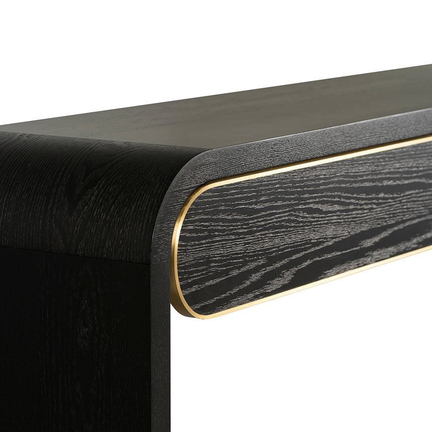 1.5m Console Table - Textured Espresso Black