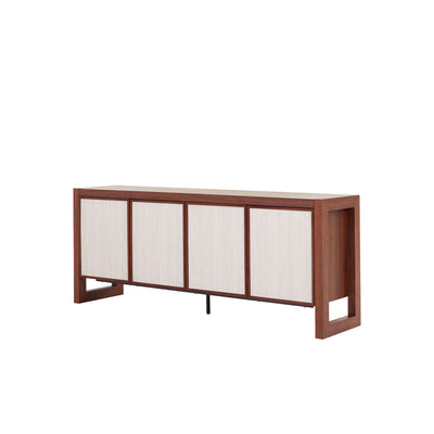 Beige Door Sideboard Unit - Walnut