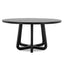 1.5m Round Dining Table - Full Black