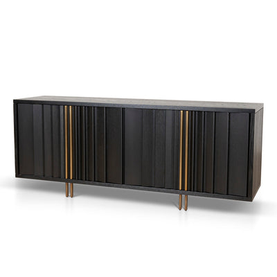 2m Buffet Unit - Textured Espresso Black