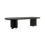 3m Pill Shape Dining Table - Textured Espresso Black