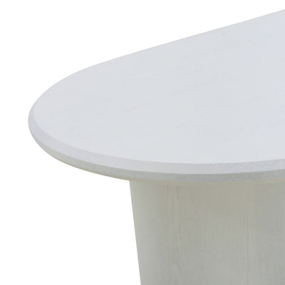 1.8m Oval Dining Table - White