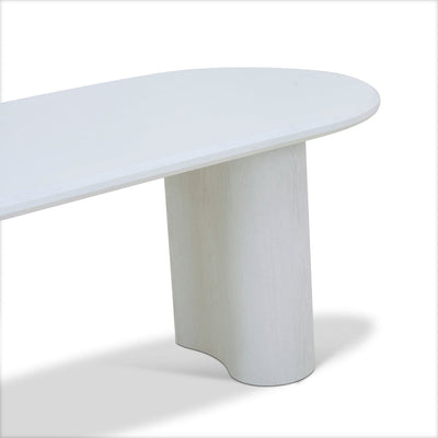 1.8m Oval Dining Table - White