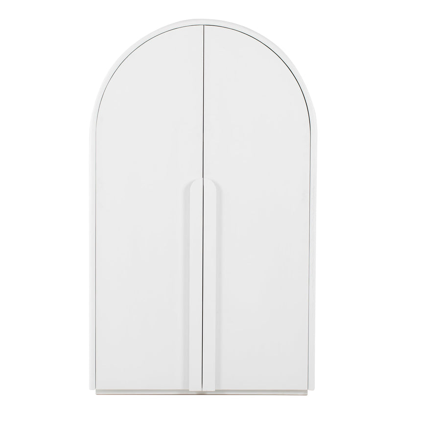 Ash Curve Cabinet - White