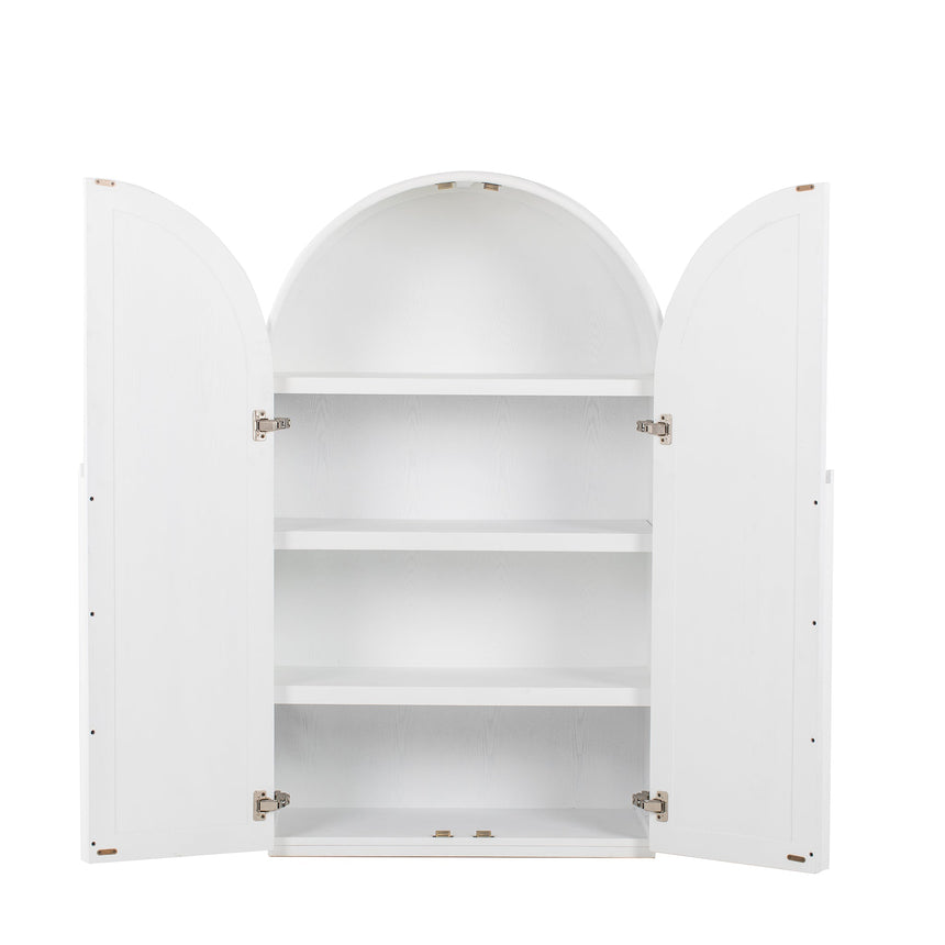 Ash Curve Cabinet - White