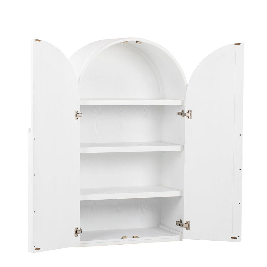 Ash Curve Cabinet - White