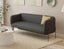 Belle 2.5 Seater Sofa - Storm Grey - Brushed Matt Gold Legs