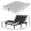 Double Bed Frame and Giselle Bedding Double Memory Foam Mattress Set, Electric Bed Base with Zero Gravity & 7 Zone Cooling Comfort for Back Pain Relief, Black & Grey,15cm Thickness