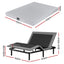 Queen Bed Frame and Giselle Bedding Queen Memory Foam Mattress Set, Electric Bed Base with Zero Gravity & 7 Zone Cooling Comfort for Back Pain Relief, Black & Grey, 15cm Thickness