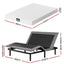 King size bed frame & Giselle Bedding King Mattress Combo, adjustable bed Base for Snoring Relief, Independent Head Foot Incline, Wireless Remote, Black,20cm Thickness