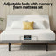 Queen size bed frame & Giselle Bedding Mattress Queen Combo, adjustable bed Base for Snoring Relief, Independent Head Foot Incline, Wireless Remote, Black,20cm Thickness