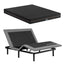 Double size bed frame with Giselle Bedding Double Mattress, adjustable bed Base Combo for Snoring Relief, Independent Head Foot Incline, Wireless Remote, Black,18cm Thickness