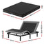 Double size bed frame with Giselle Bedding Double Mattress, adjustable bed Base Combo for Snoring Relief, Independent Head Foot Incline, Wireless Remote, Black,18cm Thickness