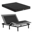 Queen size bed frame with Giselle Bedding Queen Mattress, adjustable bed Base Combo for Snoring Relief, Independent Head Foot Incline, Wireless Remote, Black,18cm Thickness