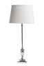 Lyon Candlestick Table Lamp Base Shiny Nickel- Base Only