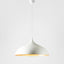 MacMillan Ceiling Pendant Large Oval White and Brass